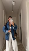 Mavi Büyük Cep Detaylı Marka Model Denim Gömlek 