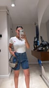 Mavi Cepli Denim Şort