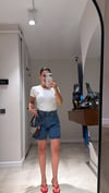 Mavi Cepli Denim Şort