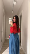 Mavi Dikiş Detaylı Barrel Denim Pantolon