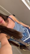 Mavi Etnik Desenli İp Askılı Bluz Pantolon Takım