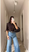Mavi Kemerli Bilek Boy Marka Model Jean