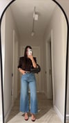 Mavi Kemerli Bilek Boy Marka Model Jean