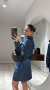 Mavi Kendinden Kemerli Denim Elbise