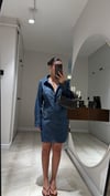 Mavi Kendinden Kemerli Denim Elbise