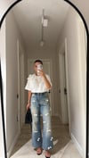 Mavi Kurdele Detaylı Marka Model Straight Fit Jean