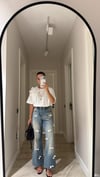 Mavi Kurdele Detaylı Marka Model Straight Fit Jean