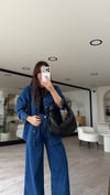 Mavi Ön Çıtçıtlı Denim Gömlek