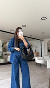 Mavi Ön Çıtçıtlı Denim Gömlek