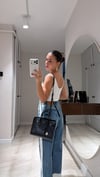 Mavi Paça Peluş Detaylı Şeritli Denim Pantolon