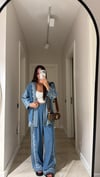 Mavi Pul İşleme Detaylı Denim Pantolon