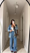 Mavi Pul İşleme Detaylı Denim Pantolon