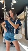 Mavi Renk Püsküllü Kot Şort 