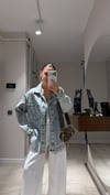 Mavi Taş Detaylı Çift Cepli Denim Gömlek
