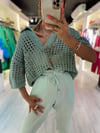 Mint Yeşili Renk Polo Yala Merserize
