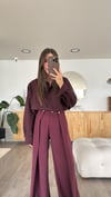 Mürdüm Oversize Poplin Gömlek
