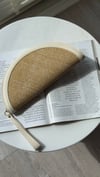 Naturel Hasır Yarım Ay Clutch Çanta