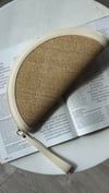 Naturel Hasır Yarım Ay Clutch Çanta