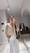 Naturel İşleme Detaylı Pullu Kimono