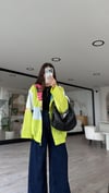 Neon Sarı Beyaz Renkli Yağmurluk