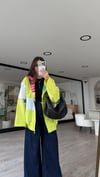 Neon Sarı Beyaz Renkli Yağmurluk
