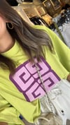 Neon Yeşil Mor Baskılı Oversize Tshirt