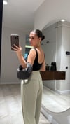 Olive Renk Paça Düğmeli Şalvar Pantolon