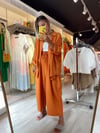 Orange Beli Lastikli Şalvar Pantolon