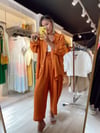 Orange Beli Lastikli Şalvar Pantolon