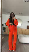 Orange Önü Fermuarlı Krinkıl Takım 