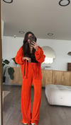 Orange Önü Fermuarlı Krinkıl Takım 