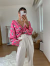 Pembe Baskılı Gömlek