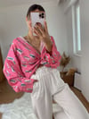 Pembe Baskılı Gömlek
