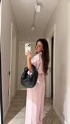 Pembe Bel Büzgülü Fermuarlı Ceket Takım