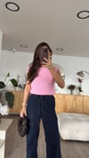 Pembe Bisiklet Yaka Marka Model Triko Süveter