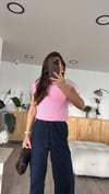 Pembe Bisiklet Yaka Marka Model Triko Süveter