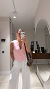 Pembe Çapraz Sırt Detaylı Yelek