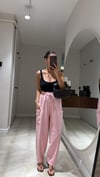 Pembe Cep Detaylı Şalvar Pantolon