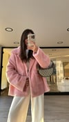 Pembe Çift Cepli Peluş Mont 