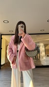 Pembe Çift Cepli Peluş Mont 