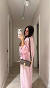 Pembe Çıtçıtlı Bomber Ceket Pantolon Takım