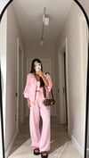 Pembe Çıtçıtlı Bomber Ceket Pantolon Takım