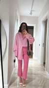 Pembe Flare Bilek Boy Pantolon 