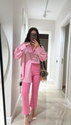 Pembe Flare Bilek Boy Pantolon 