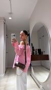 Pembe Geniş Yaka Detaylı Gömlek 