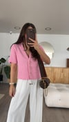 Pembe Gold Düğmeli Marka Model Triko Hırka 