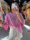 Pembe İnsan Figürlü Tshirt