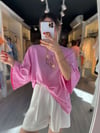 Pembe İnsan Figürlü Tshirt