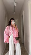 Pembe İp Bağcıklı Brodeli Gömlek