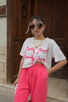 Pembe İplikli Tshirt